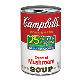 Campbell's  cream of mushroom condensed soup, 25% less sodium Full-Size Picture